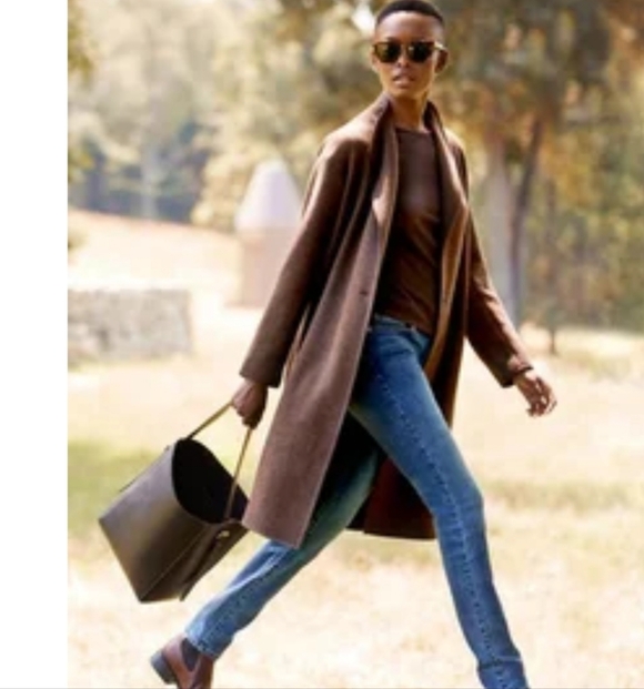 J. McLaughlin Handbags - New!J.McLaughlin Zaina Pebble Grain Leather Brown Bucket Bag Y2K Hobo Elevated